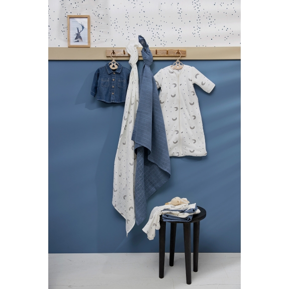 Baby Slaapzak Afritsbare Mouwen Indigo 90cm 2.5 TOG