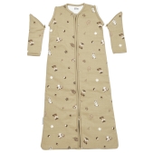 Baby Slaapzak Afritsbare Mouwen Forest Animals - Sand