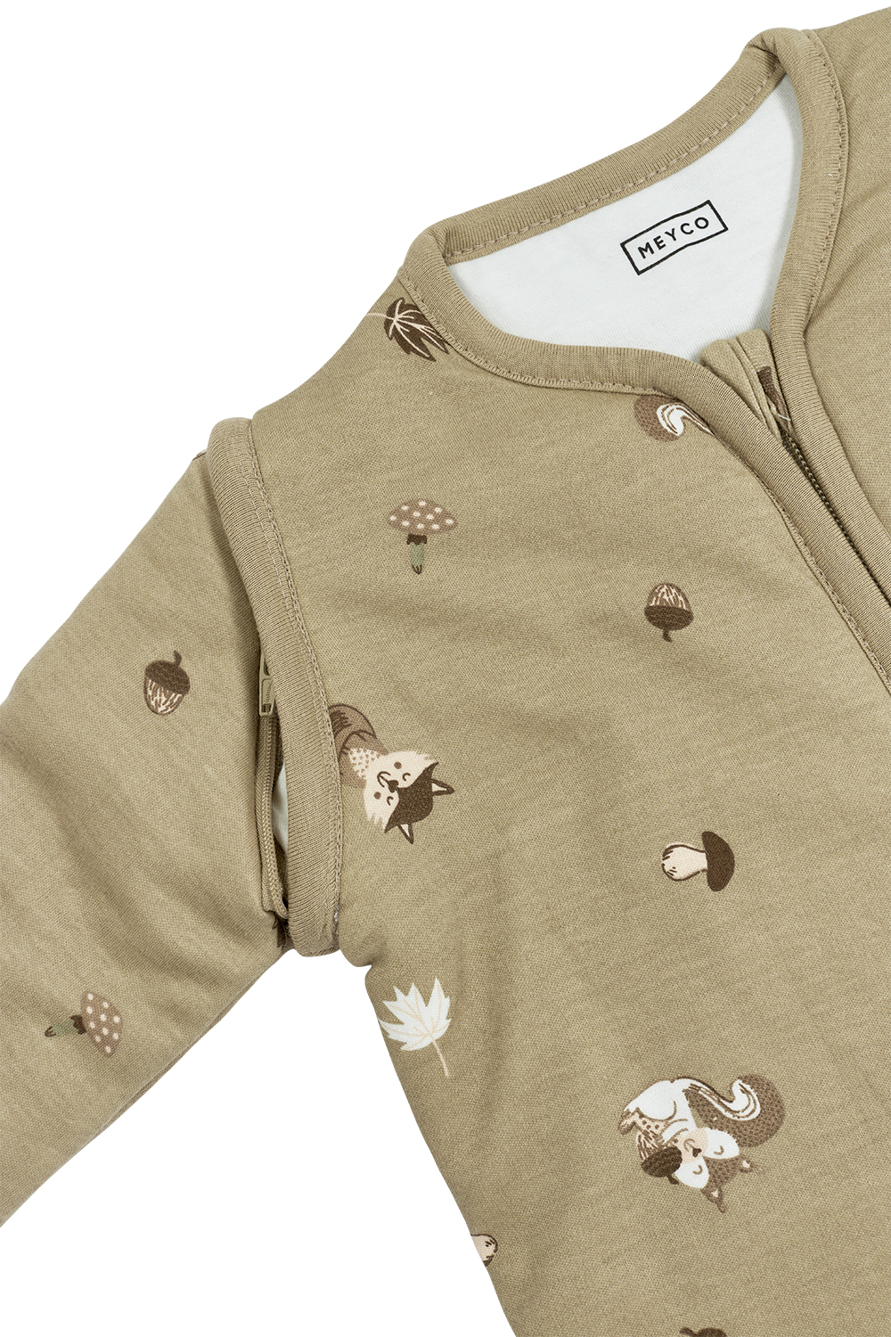 Baby Slaapzak Afritsbare Mouwen Forest Animals - Sand - afbeelding 3