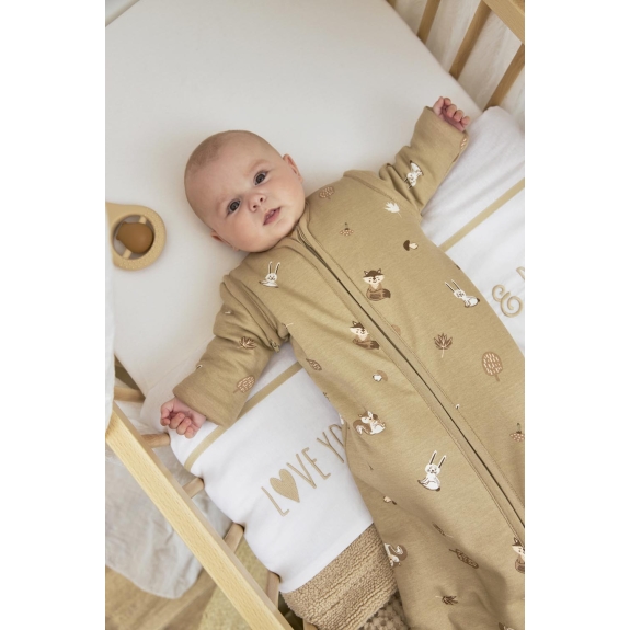 Meyco - Baby Slaapzak Forest Animals - Sand - 60cm