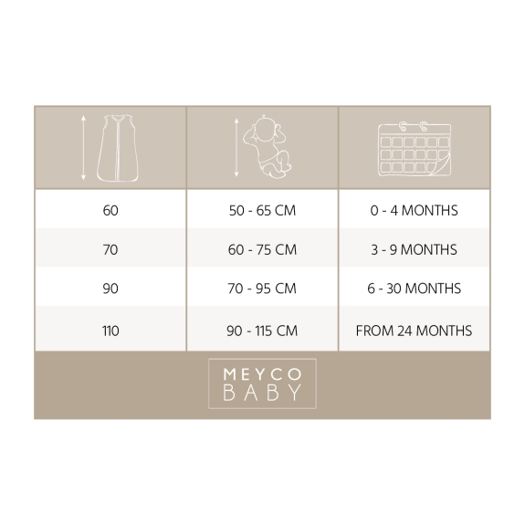 Baby Slaapzak Afritsbare Mouwen Slub - Greige - 70cm