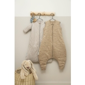 Baby Slaapzak Afritsbare Mouwen Slub - Greige - 70cm