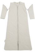 Baby Slaapzak Afritsbare Mouwen Slub - Greige - 70cm