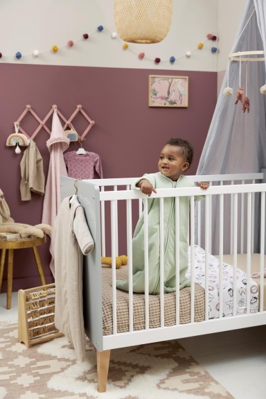 Baby Slaapzak Afritsbare Mouwen Slub - Greige - 70cm