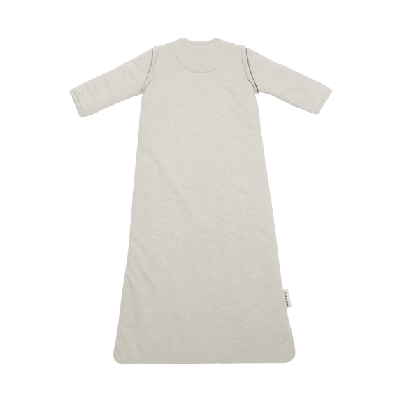 Baby Slaapzak Afritsbare Mouwen Slub - Greige - 70cm