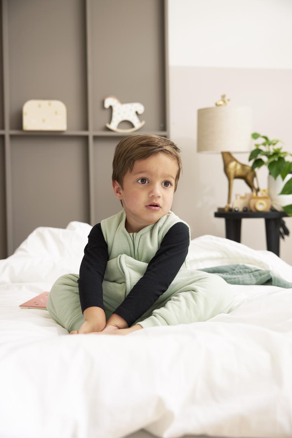 Baby Winter Slaapoverall Jumper Slub - Soft Green - 80cm
