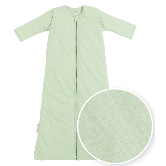 Meyco - Baby Slaapzak Afritsbare Mouwen Soft Green 90cm