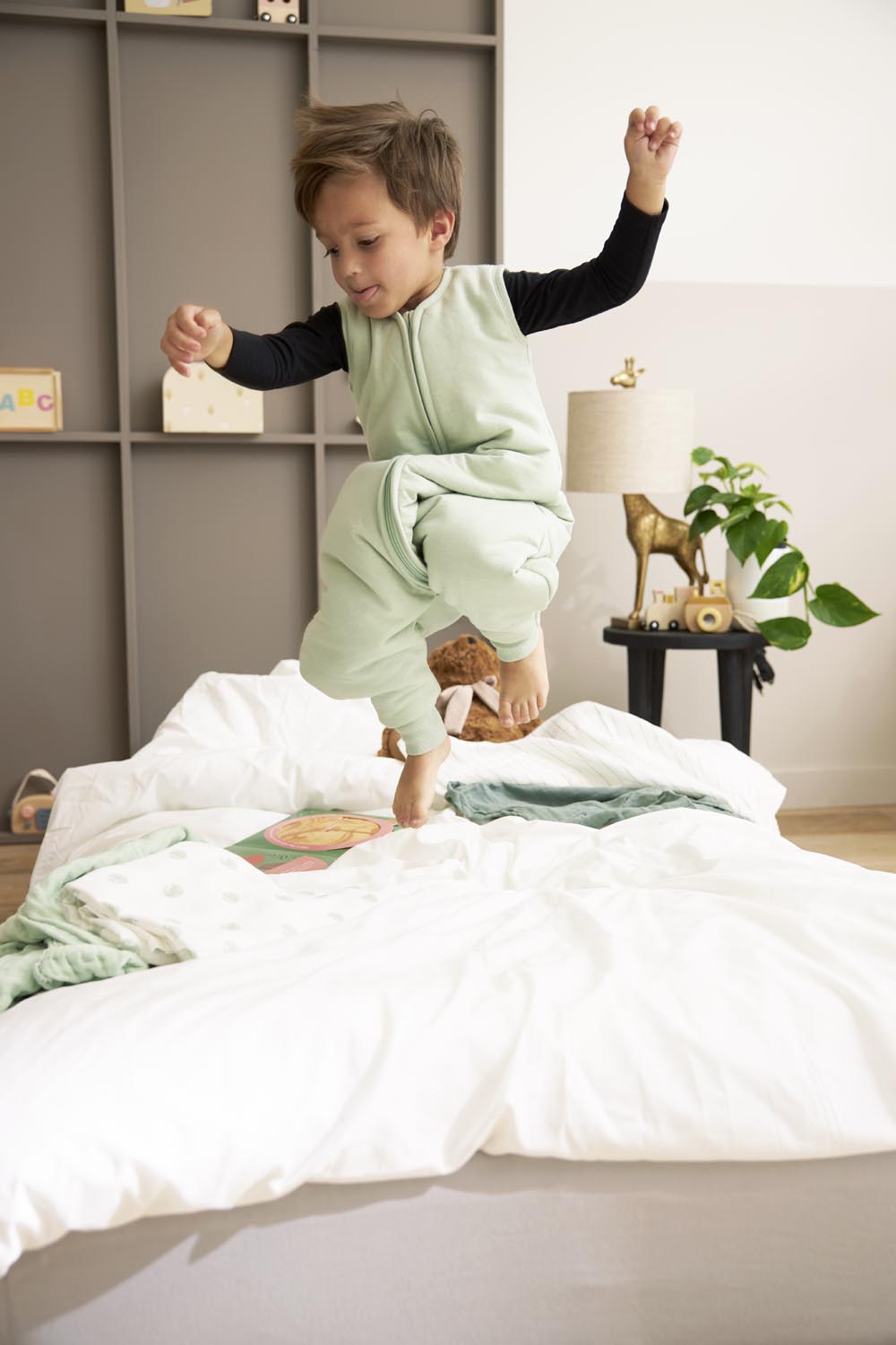 Baby Winter Slaapoverall Jumper Slub - Soft Green - 104c - afbeelding 8