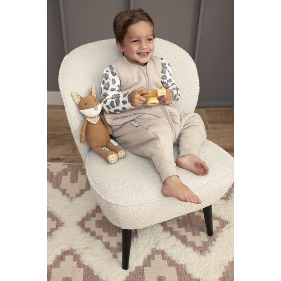 Baby Winter Slaapoverall Jumper Slub - Greige - 92cm