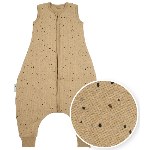 Baby Winter Slaapoverall Jumper Rib Mini Spot - Toffee M