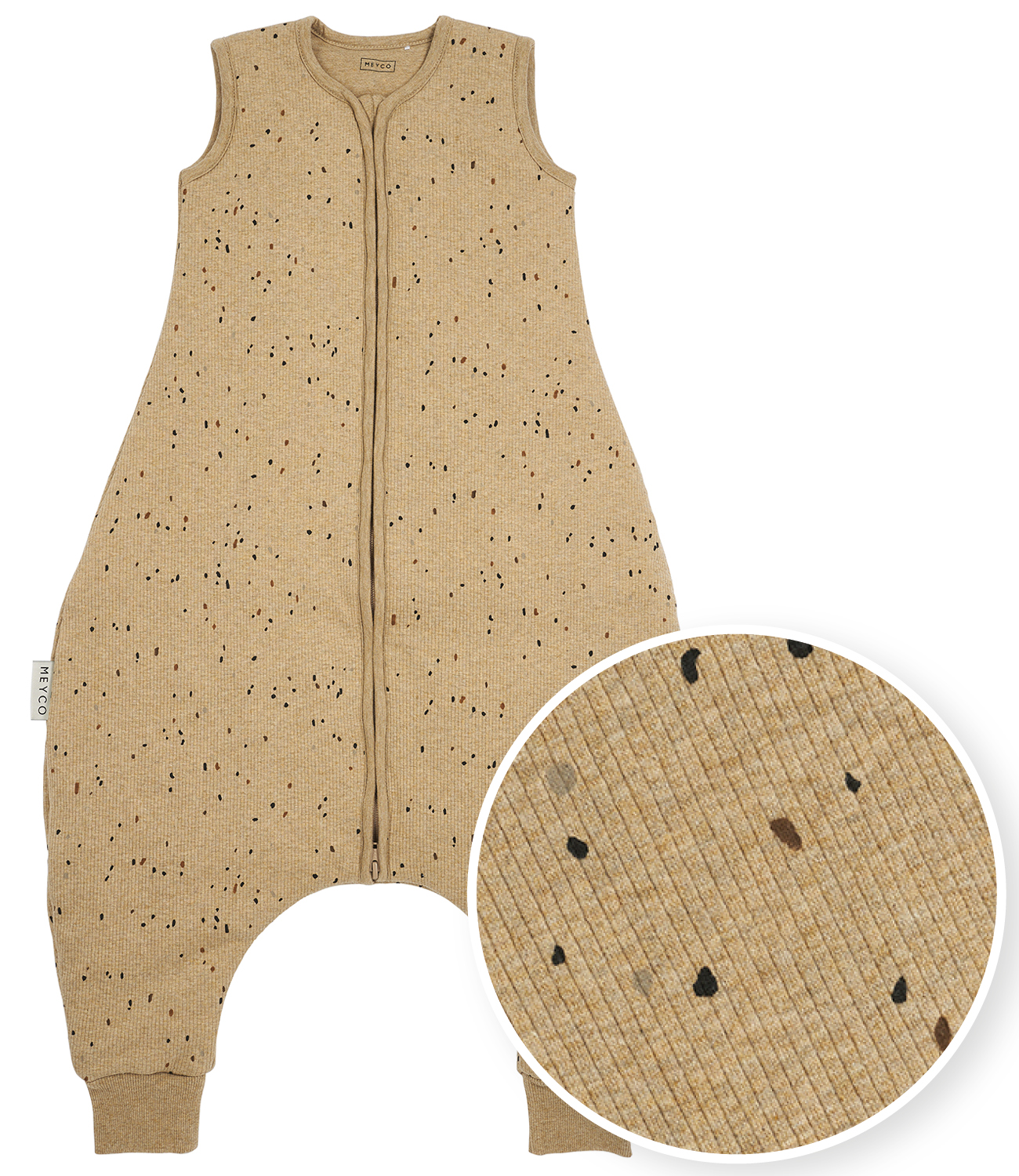 Baby Winter Slaapoverall Jumper Rib Mini Spot - Toffee M - afbeelding 2