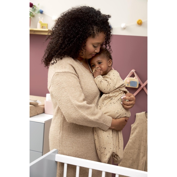 Baby Slaapzak Rib Mini Spot - Toffee Melange - 90cm