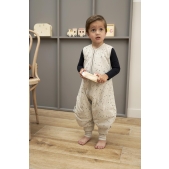 Baby Winter Slaapoverall Jumper Rib Mini Spot - Sand Mel