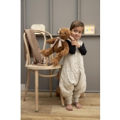 Baby Winter Slaapoverall Jumper Rib Mini Spot - Sand Mel