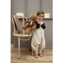 Baby Winter Slaapoverall Jumper Rib Mini Spot - Sand Mel