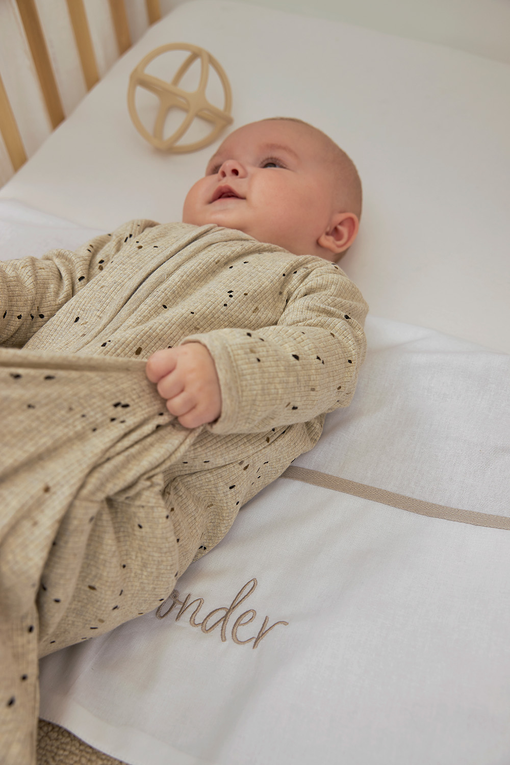 Baby Slaapzak Rib Mini Spot - Sand Melange - 90cm - afbeelding 8
