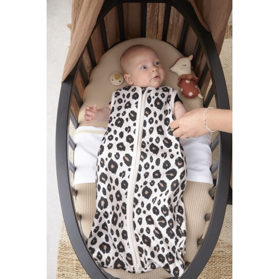 Zomerslaapzak voor Baby met Luipaardprint - Zand Melange