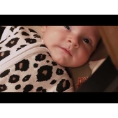 Zomerslaapzak voor Baby met Luipaardprint - Zand Melange