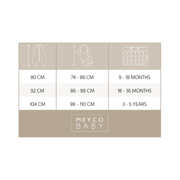 Meyco - Baby Winter Slaapoverall Sand Branches - 104cm