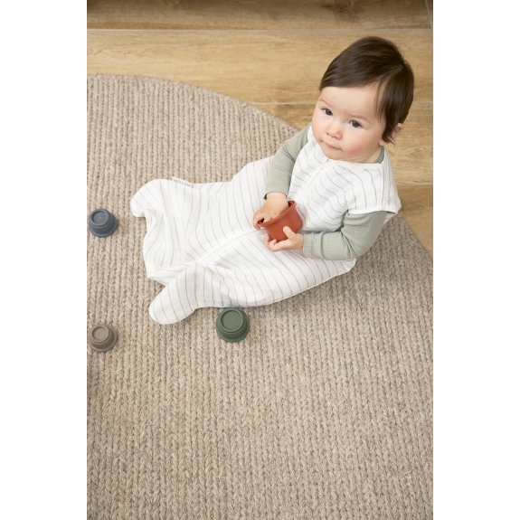 Zomerslaapzak voor Baby Stripe - Soft Green - 70cm