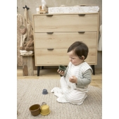 Zomerslaapzak voor Baby Stripe - Soft Green - 70cm