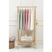 Zomerslaapzak voor Baby pre-washed hydrofiel 70cm - grei