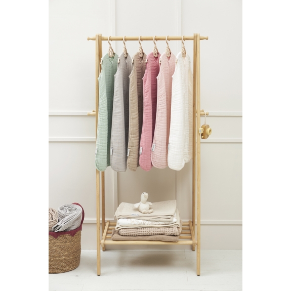 Zomerslaapzak voor Baby pre-washed hydrofiel 70cm - grei