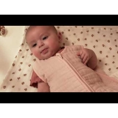 Zomerslaapzak voor Baby pre-washed hydrofiel 70cm - grei