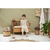 Zomer Slaapoverall Jumper Rib Mini Spot - Sand Melange