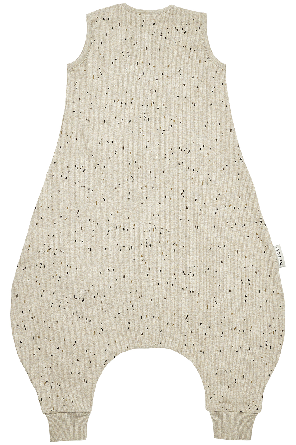 Zomer Slaapoverall Jumper Rib Mini Spot - Sand Melange - afbeelding 4