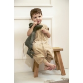 Zomer Slaapoverall Jumper Rib Mini Spot - Toffee Melange