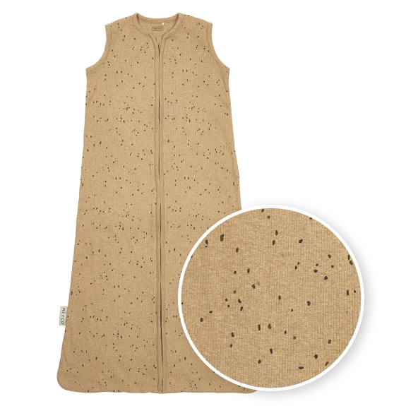 Zomerslaapzak Rib Mini Spot - Toffee Melange - 90cm