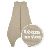 Baby Winter Slaapoverall Jumper Slub - Taupe/Offwhite - 