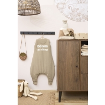 Baby Winter Slaapoverall Jumper Slub - Taupe/Offwhite - 