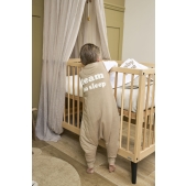 Baby Winter Slaapoverall Jumper Slub - Taupe/Offwhite - 
