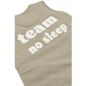 Winter Slaapoverall Jumper met Team No Sleep - Taupe/Off