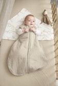Gevoerde Baby Slaapzak Pre-washed Hydrofiel - Sand - 70c