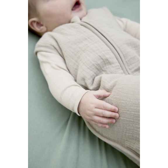 Baby Slaapzak Gevoerd Pre-Washed Hydrofiel Uni - Greige