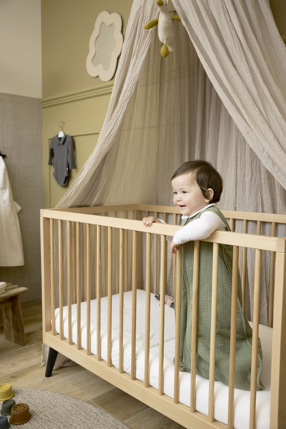 Baby Slaapzak Gevoerd Pre-Washed Hydrofiel Uni - Olive G - afbeelding 6