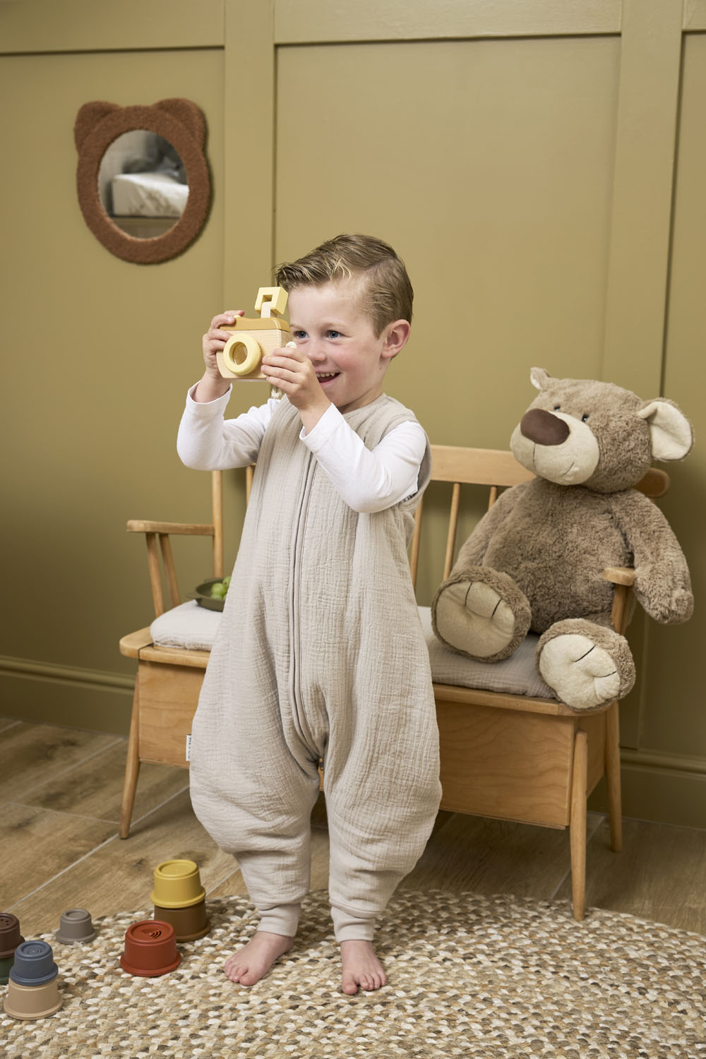 Baby Winter Slaapoverall Jumper Pre-washed - Greige - 92 - afbeelding 5