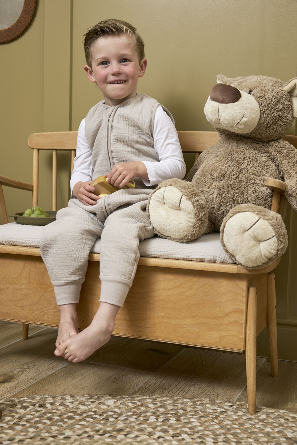 Baby Winter Slaapoverall Jumper Pre-washed - Greige - 92 - afbeelding 6