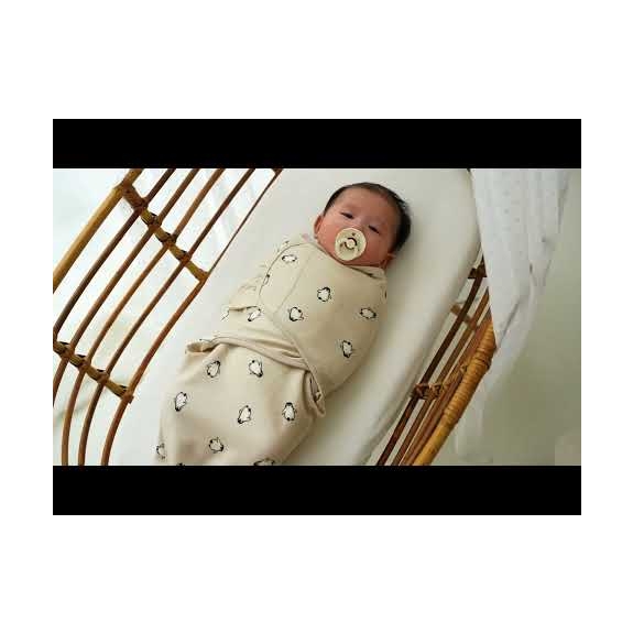 Baby Slaapzak Afritsbare Mouwen Penguin - Soft Sand