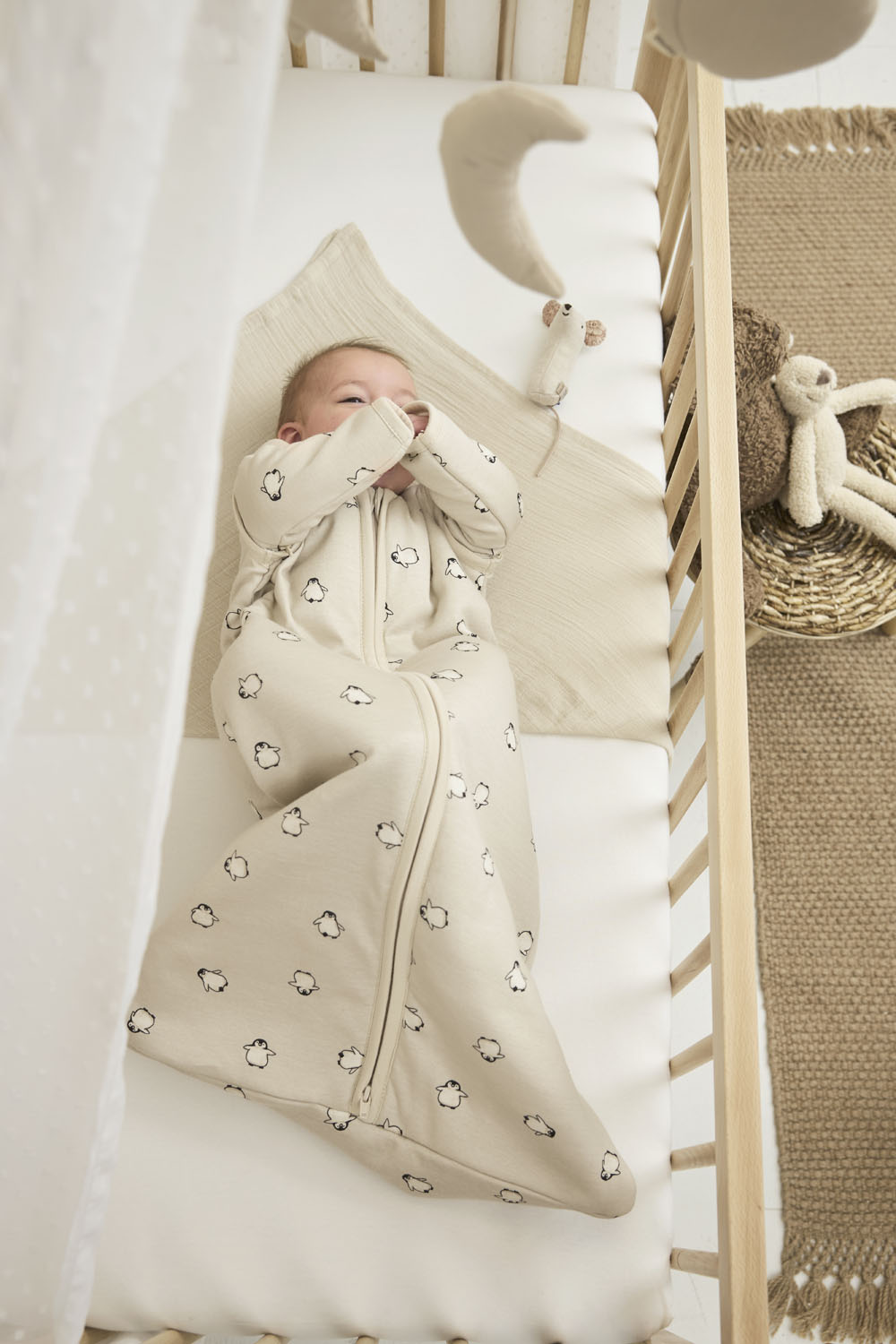Baby Slaapzak Afritsbare Mouwen Penguin 60cm 2.5 TOG - afbeelding 9