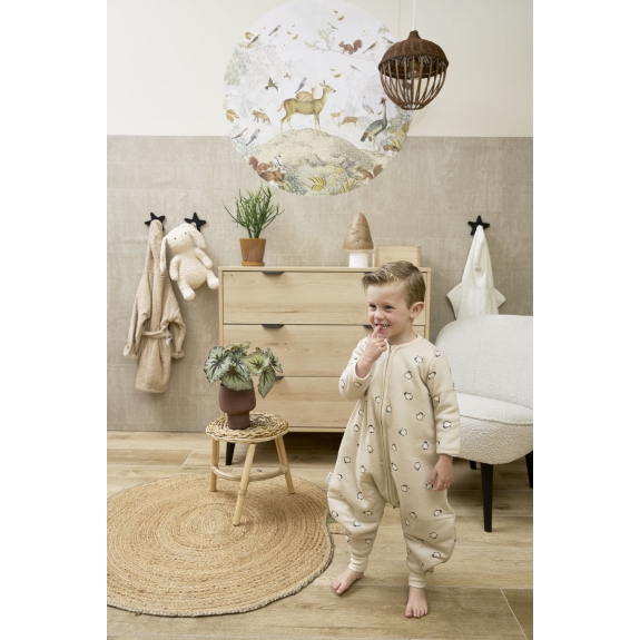 Baby Winter Slaapoverall Penguin - Soft Sand - 92cm