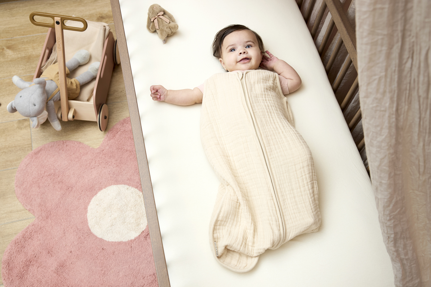 Zomerse Baby Slaapzak Hydrofiel - Soft Sand - 90cm - afbeelding 5