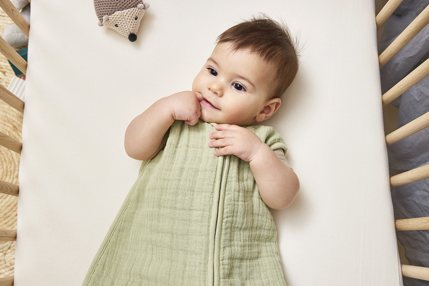 Zomerslaapzak voor Baby's - Soft Olive - 110cm - 0.5 TOG - afbeelding 5