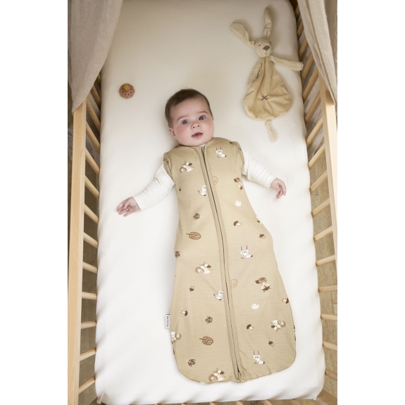 Inbakerslaapzak Forest Animals - Sand - 70cm - 0.3 TOG