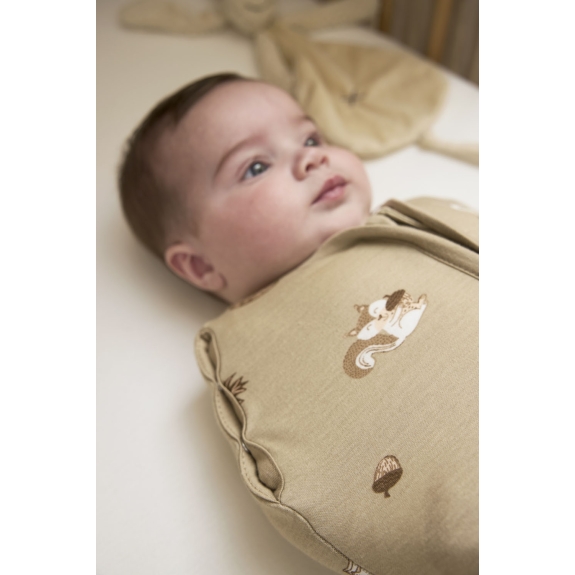 Inbakerslaapzak Forest Animals - Sand - 70cm - 0.3 TOG