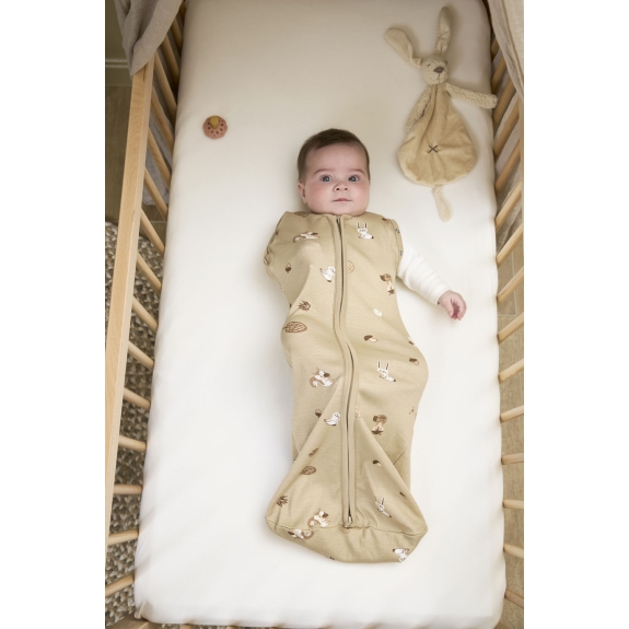 Inbakerslaapzak Forest Animals - Sand - 70cm - 0.3 TOG