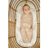 Gevoerde SwaddleMeyco Inbakerdoek Branches - Sand